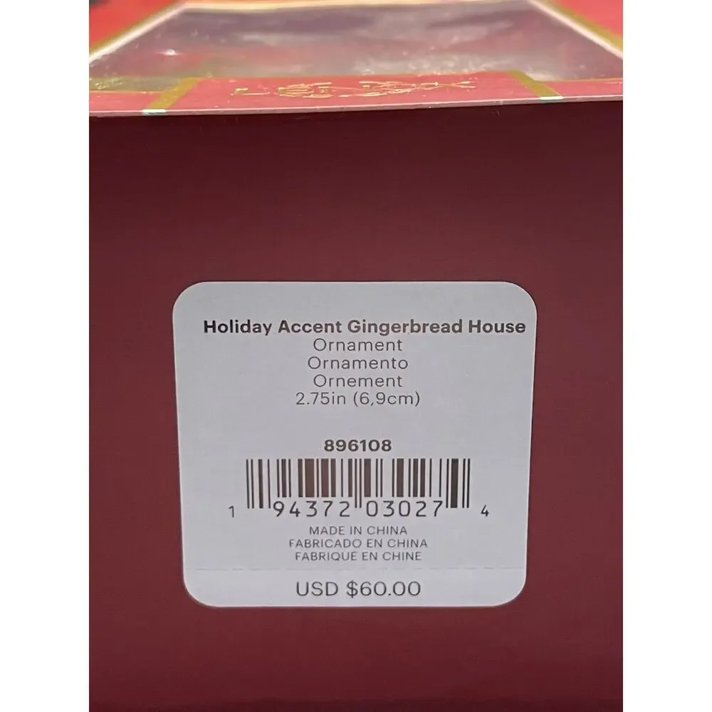 Lenox Gingerbread House‎ Christmas Ornament. Porcelain New Opened For Pics Only